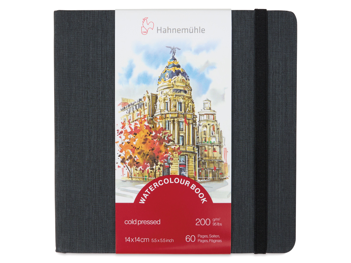HAHNEMÜHLE WATERCOLOUR BOOK AQUARELLPAPIER 14X14CM 200G 30 BLATT 1