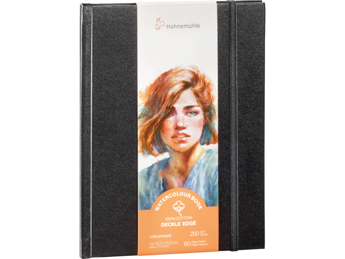 HAHNEMÜHLE WATERCOLOUR DECKLED EDGE BOOK 250GRAM 10,3X15,3CM 1