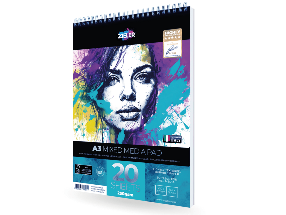 ZIELER MIXED MEDIA SKIZZENBUCH A3 SPIRAL 255GRAMM 1