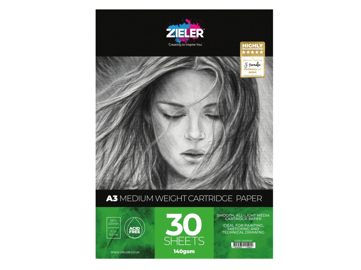 ZIELER CARTRIDGE PAPER PAD A3 140GR 30 BLATT 1