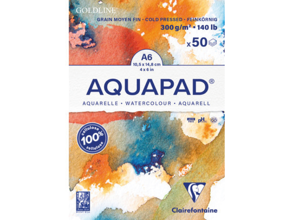 CLAIREFONTAINE  GOLDLINE AQUAPAD A6 BLOCK 50BLATT 300GRAM 1