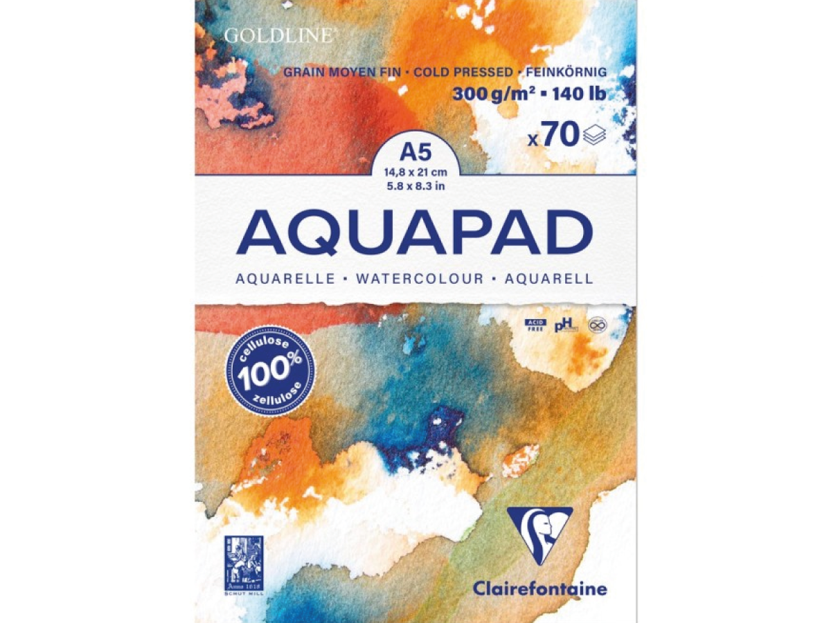 CLAIREFONTAINE GOLDLINE AQUAPAD A5 BLOCK 70BLATT 1