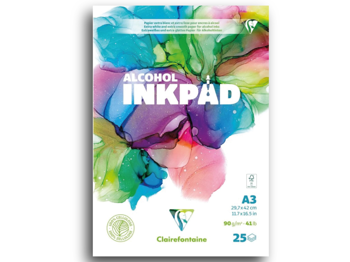 CLAIREFONTAINE ALCOHOL INKPAD A3 90 GRAMM 25 BLÄTTER BLOCK 1