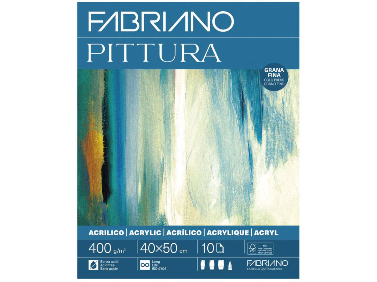 FABRIANO PITTURA ACRYLMALBLOCK 400G/M² 40X50CM 10BLATT 1
