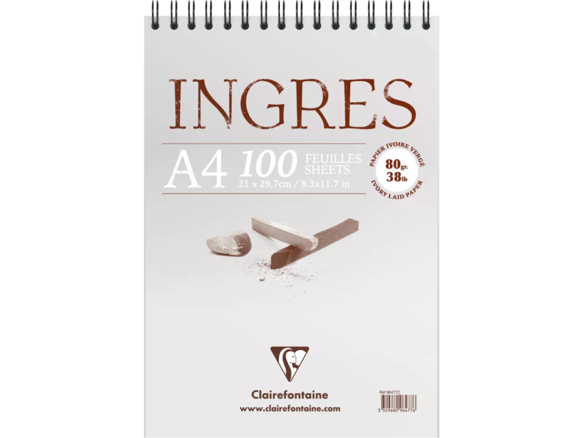 CLAIREFONTAINE INGRES BLOCK A4 80GR/M2 OFF WHITE 100 BLATT 1