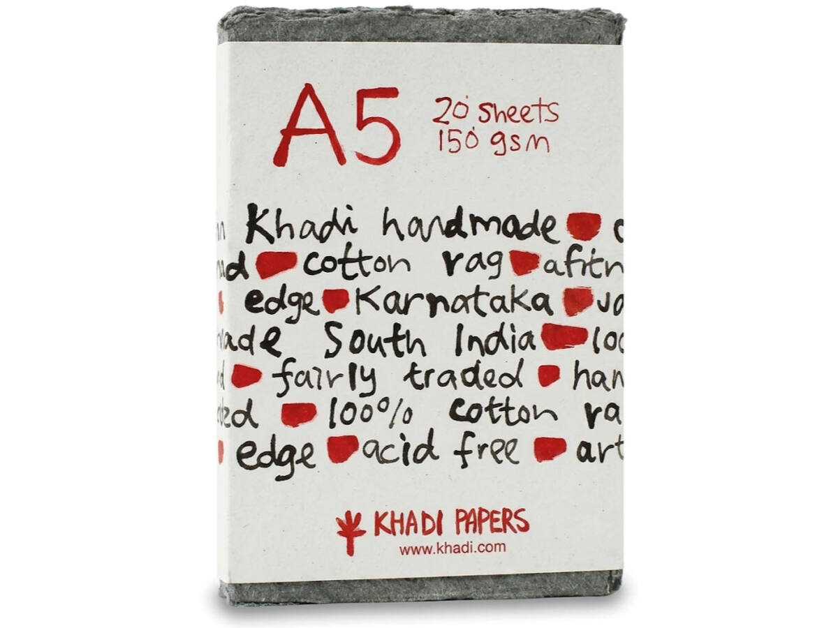 GREY RAG PAPER HANDGESCHÖPFT A5 150G MEDIUM 20 BLATT LIGHT GREY 1