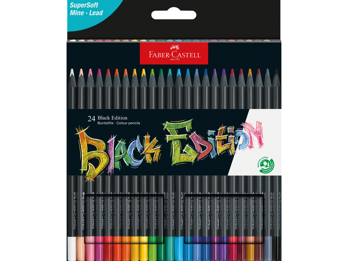 FABER-CASTELL BLACK EDITION  BUNTSTIFTE SET 24X 1