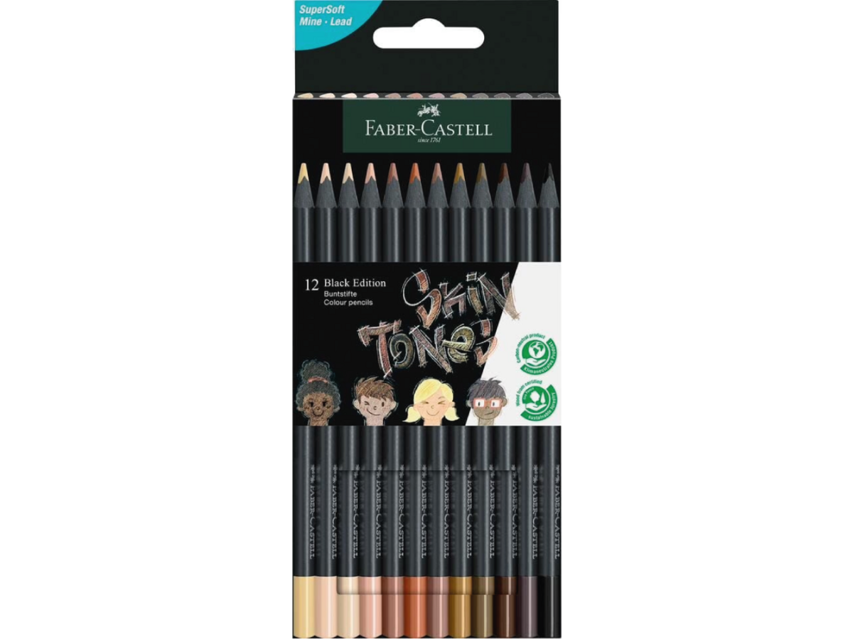 FABER-CASTELL BLACK EDITION BUNTSTIFTE SET SKINTONES 12X 1