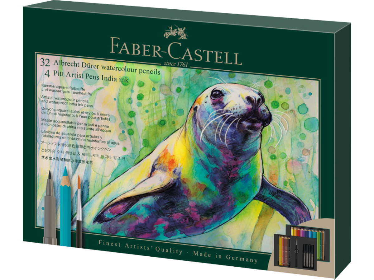 FABER-CASTELL DÜRER AQUARELLFARBSTIFTE & TUSCHESTIFTE SET 37X 1