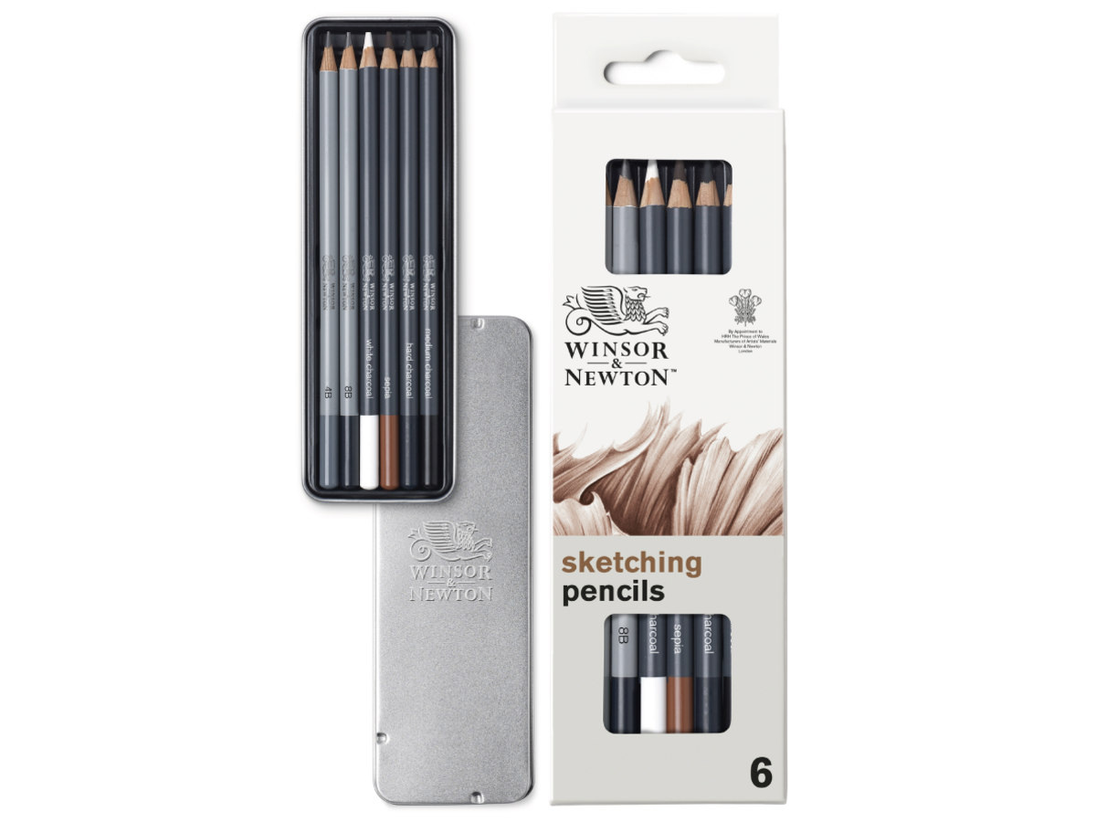 WINSOR & NEWTON STUDIO COLLECTION SKIZZIERSTIFTE SET 6X 1