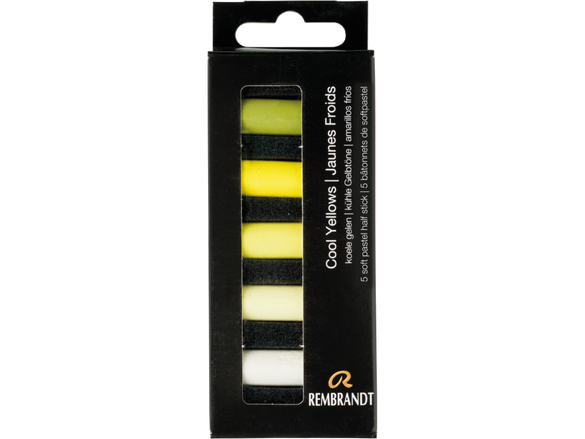 REMBRANDT SOFTPASTEL SET COOL YELLOWS HALBE KREIDEN 5X 1
