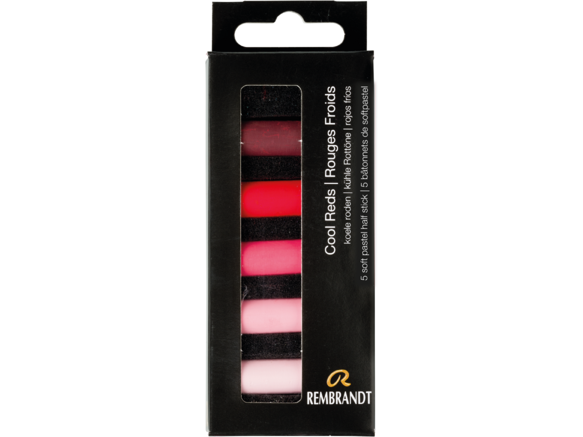 REMBRANDT SOFTPASTEL SET COOL REDS HALBE KREIDEN 5X 1