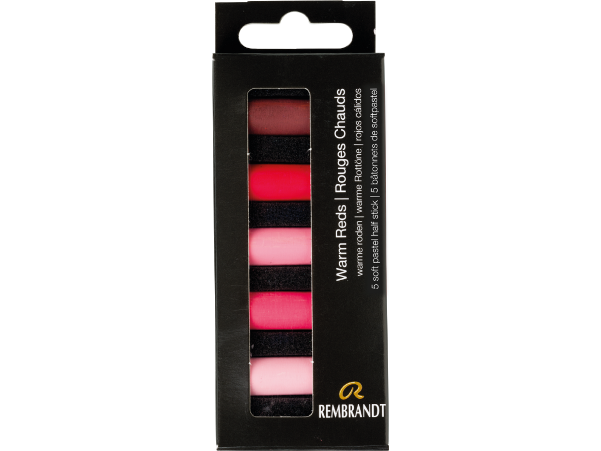 REMBRANDT SOFTPASTEL SET WARM REDS HALBE KREIDEN 5X 1