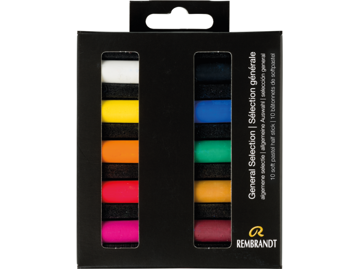 REMBRANDT SOFTPASTEL SET GENERAL SELECTION HALBE KREIDEN 10X 1