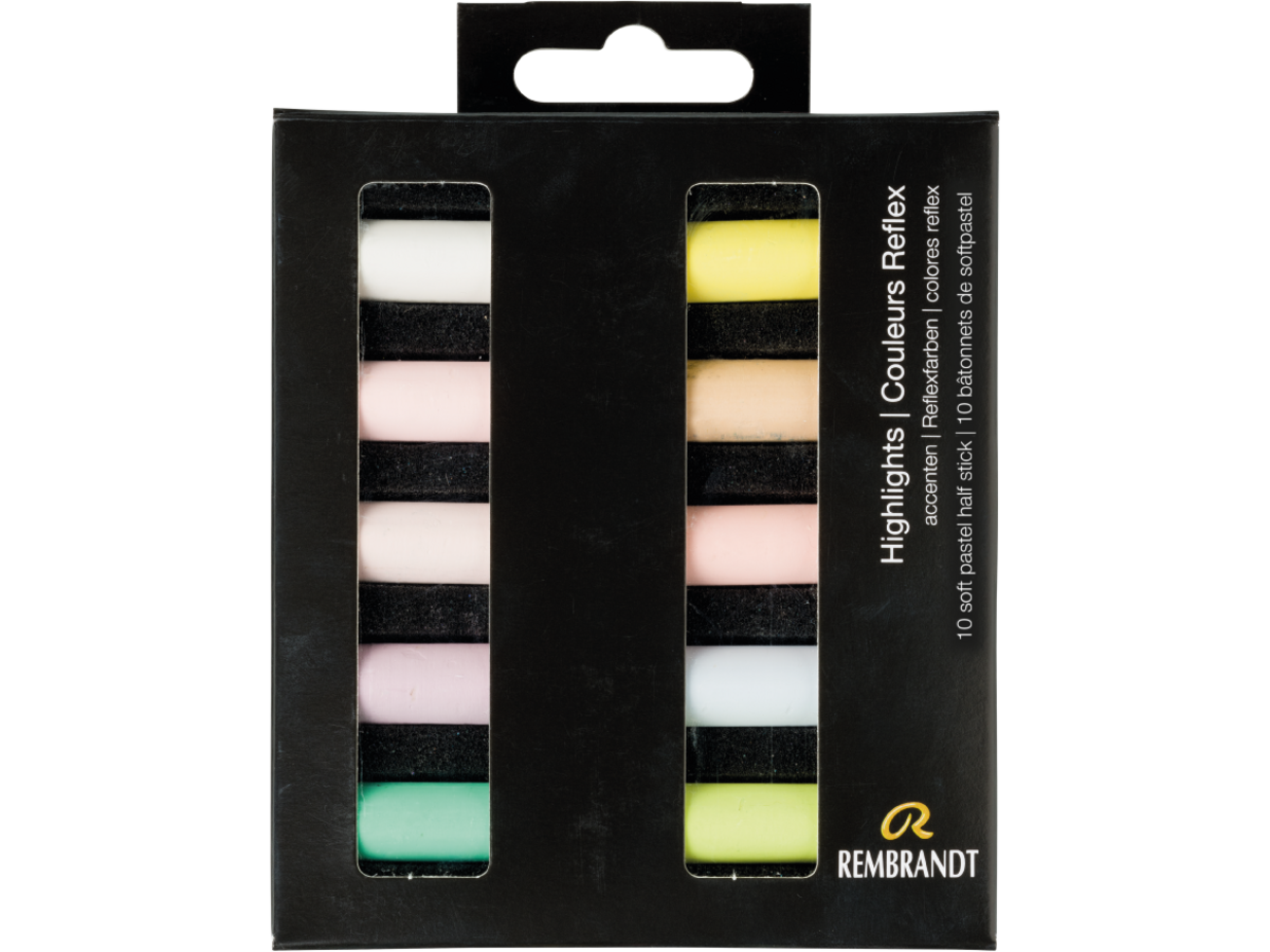 REMBRANDT SOFTPASTEL SET HIGHLIGHTS HALBE KREIDEN 10X 1