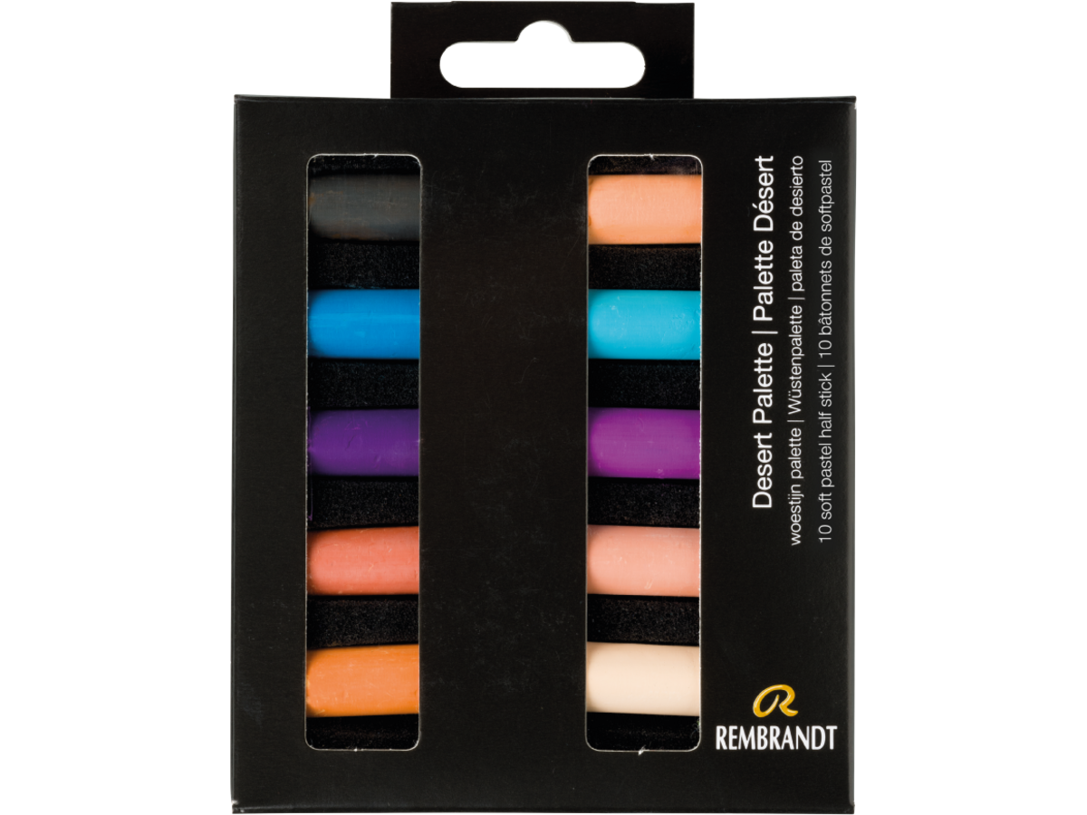 REMBRANDT SOFTPASTEL SET DESSERT PALLETTE HALBE KREIDEN 10X 1