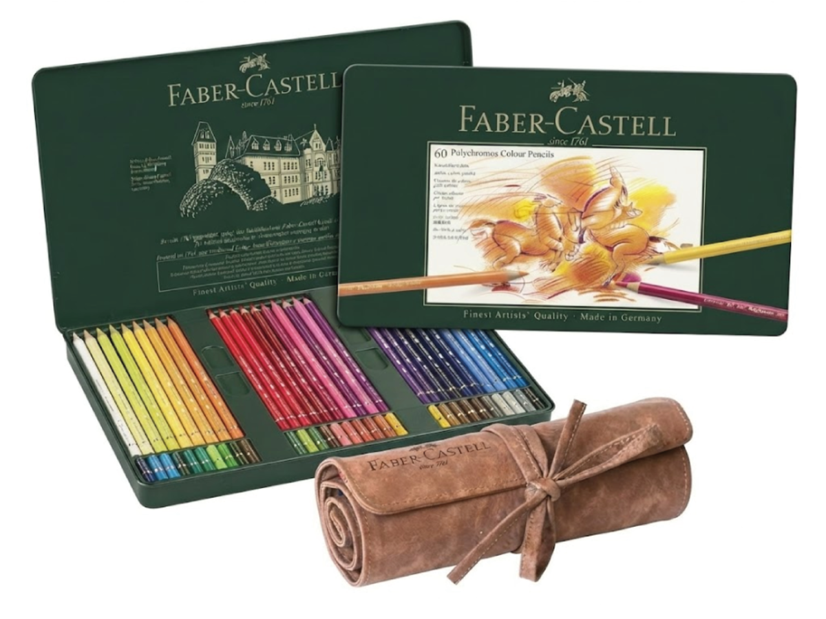 FABER-CASTELL POLYCHROMOS POTLODENSET 60X + GRATIS ROLETUI OP=OP 1