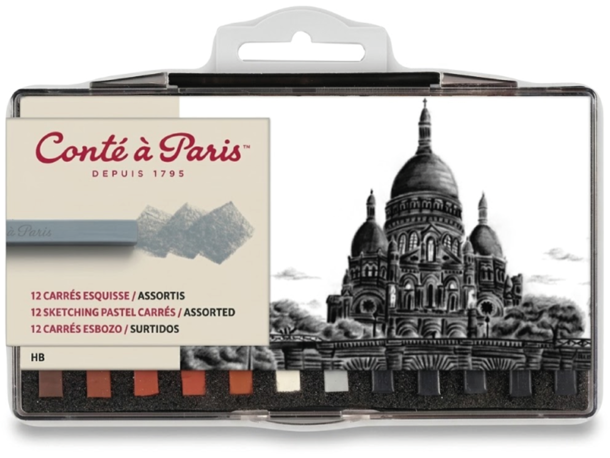 CONTÉ À PARIS CARRÉS PASTELLKREIDEN SET SKIZZIEREN 12X 1