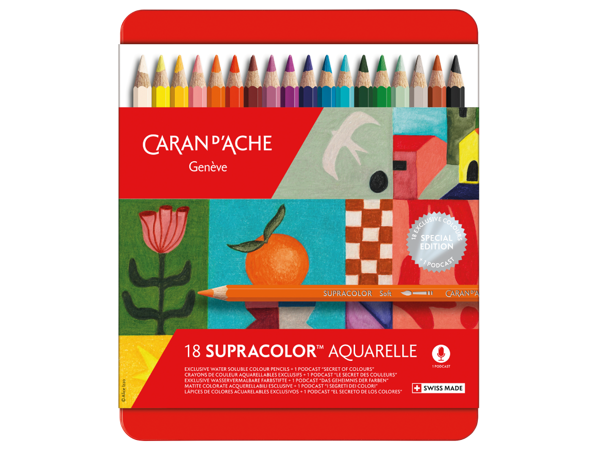 CARAN D'ACHE SUPRACOLOR AQUARELLSTIFTE 18 STÜCK SPECIAL EDITION 1