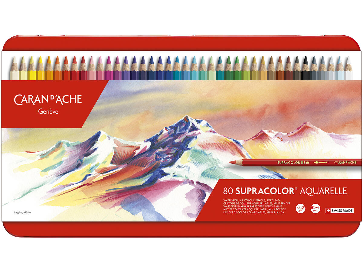 CARAN D'ACHE SUPRACOLOR AQUARELLSTIFTE 80 STÜCK 1