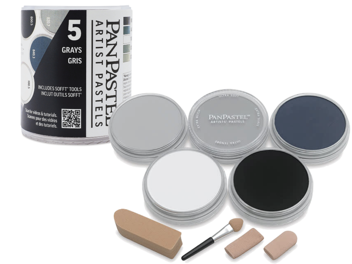 PANPASTEL GREYS SET 5X 1