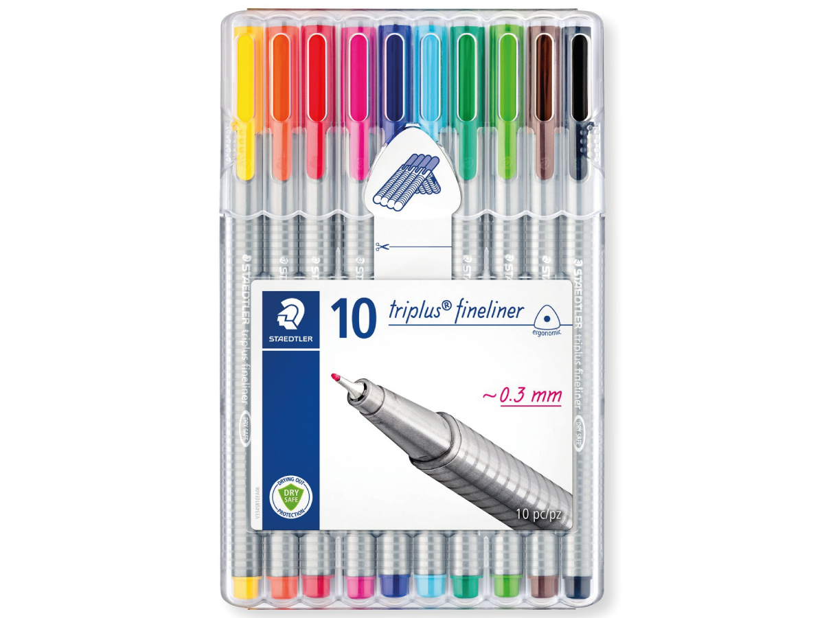 STAEDTLER TRIPLUS 334 FINELINER SET 10X 1