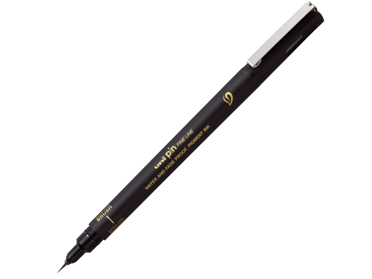UNI PIN FINELINER EXTRA FINE BRUSHPEN (EFB) SCHWARZ 1