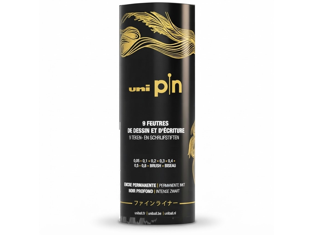 UNI PIN FINELINER SET SCHWARZ  9-TEILIG 1