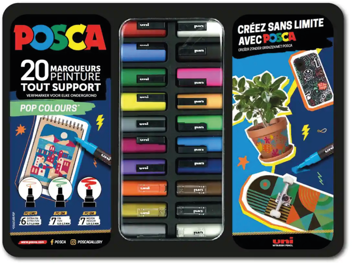 UNI POSCA MARKERSET POP 20STUKS 1