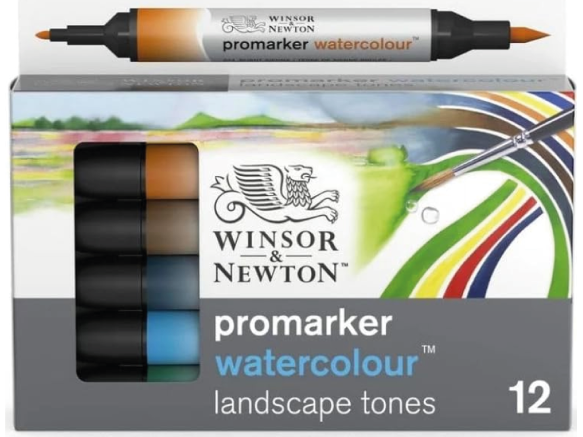 WINSOR & NEWTON WATER COLOUR MARKER SET 12X LANDSCHAFTEN 1