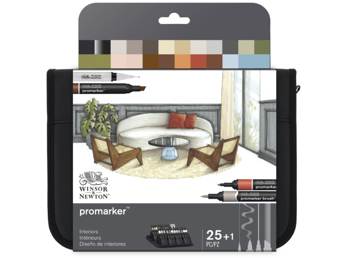 WINSOR & NEWTON PROMARKER SET INTERIOR DESIGN 26X ETUI 1