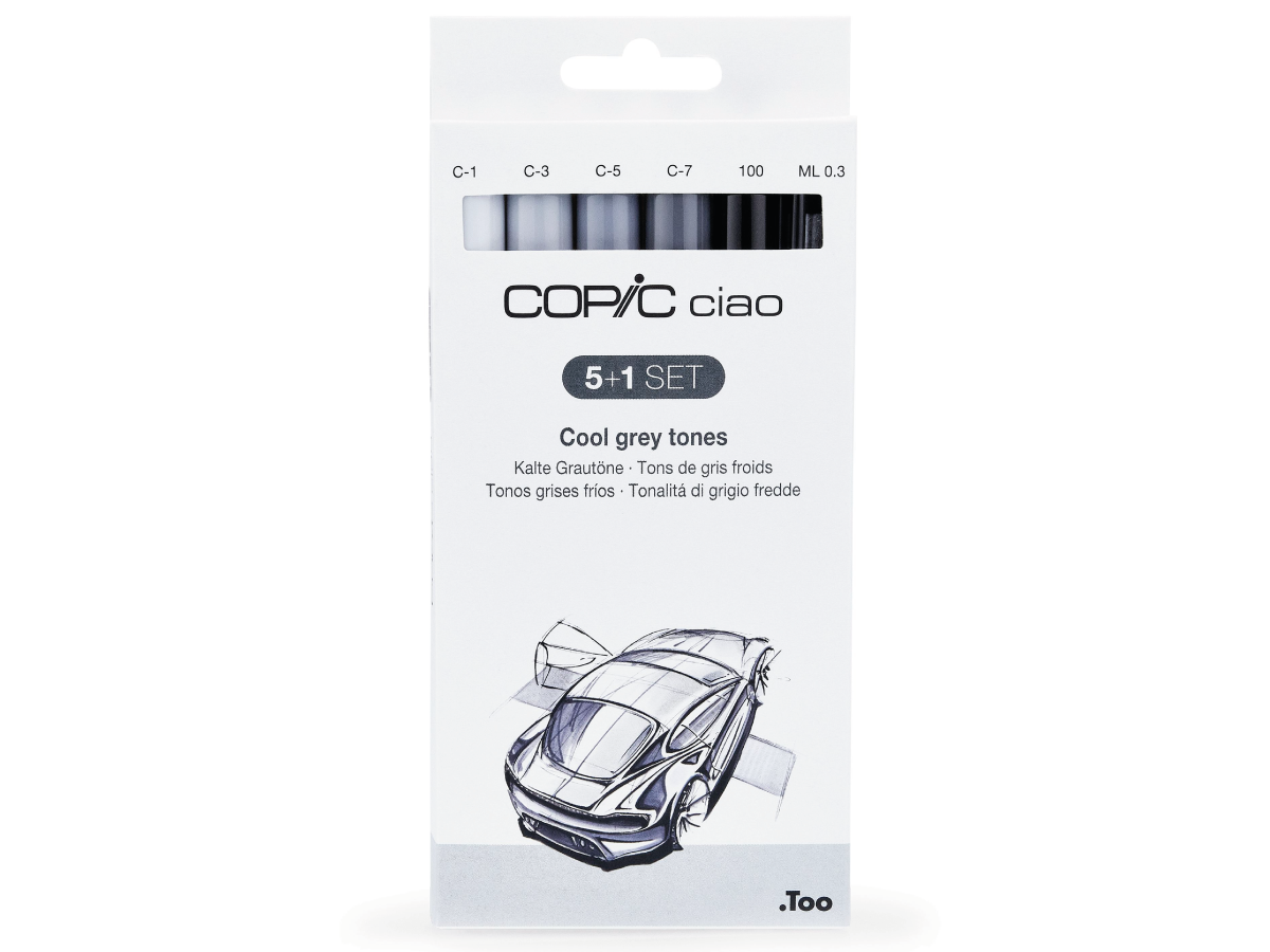 COPIC CIAO SET 5+1 (MULTILINER) GRAY TONE COLOURS SET 1