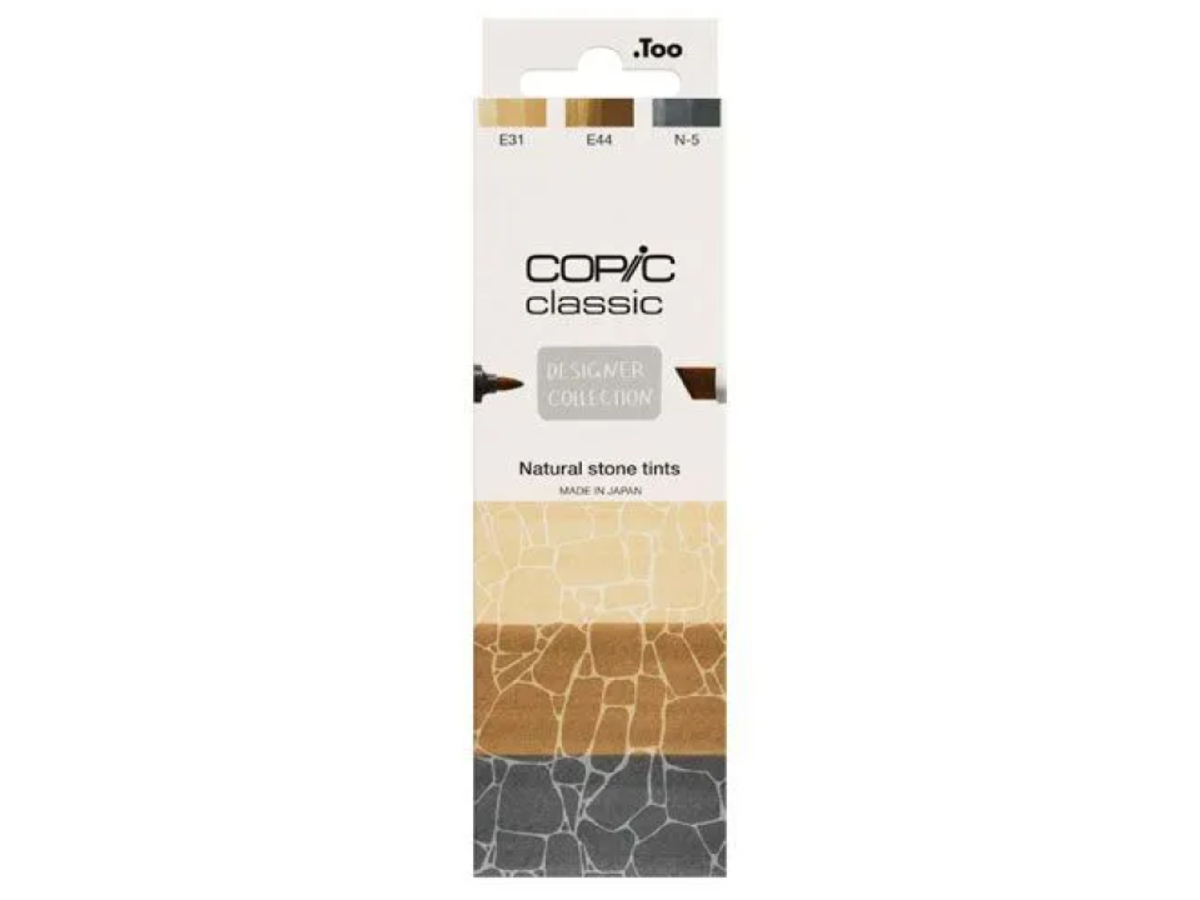 COPIC CLASSIC MARKER SET DESIGNER COLLECTION NATURAL STONE TINTS 3X 1