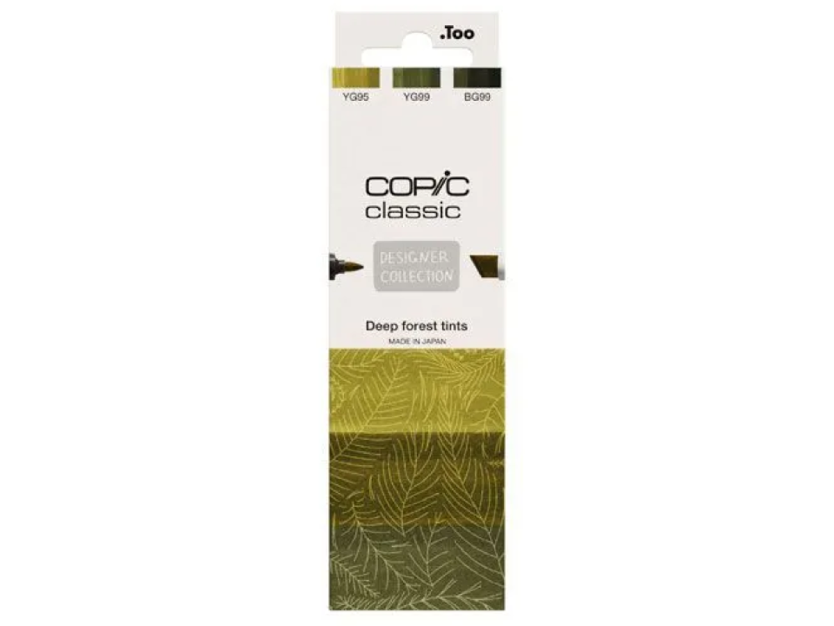 COPIC CLASSIC MARKER SET DESIGNER COLLECTION DEEP FOREST TINTS 3X 1