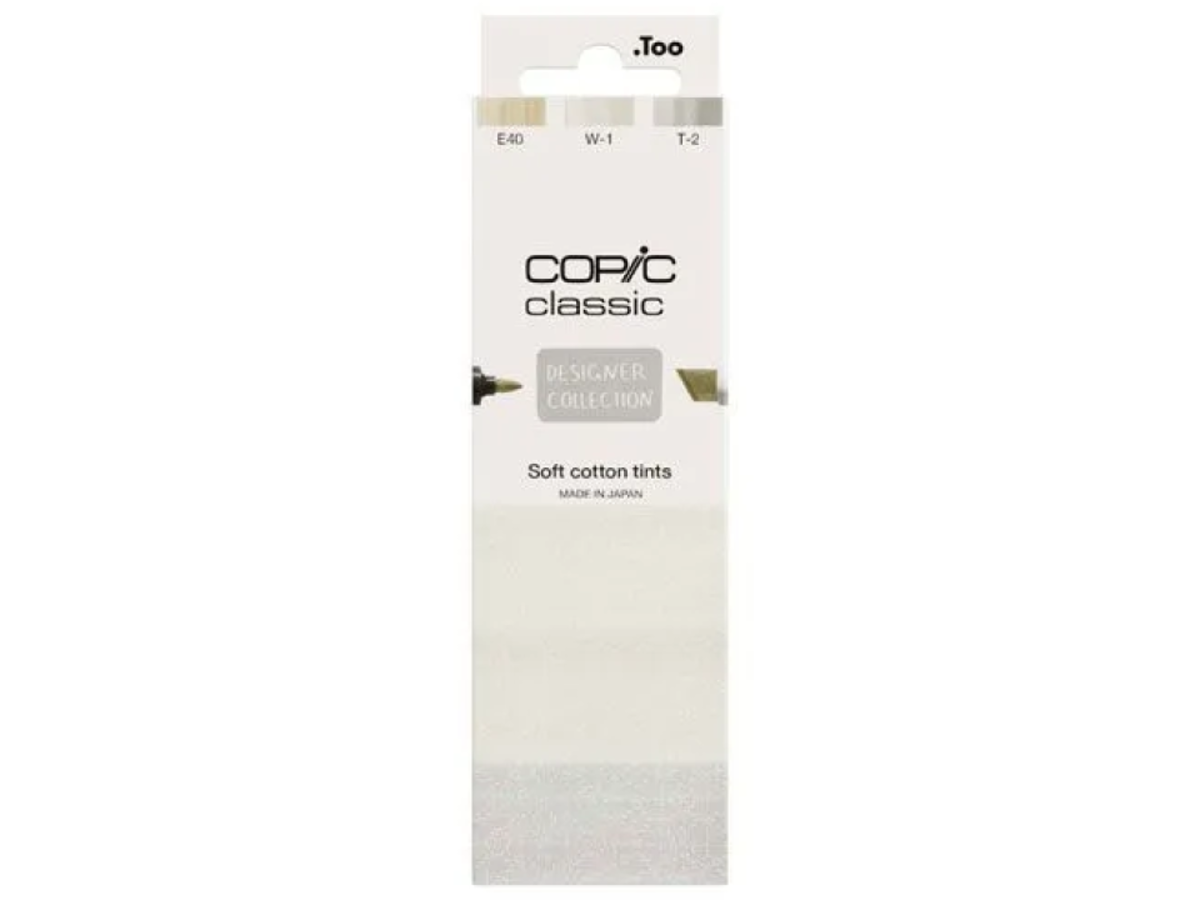 COPIC MARKERSET 3-DELIG DESIGNER COLLECTION SOFT COTTON TINTS 1