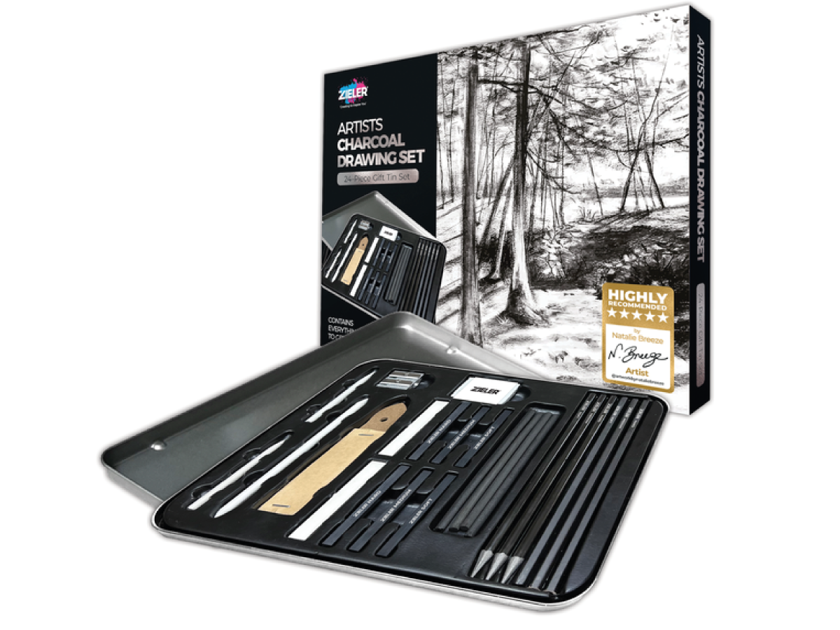 ZIELER ARTISTS ZEICHNENKOHLE SET 24 1