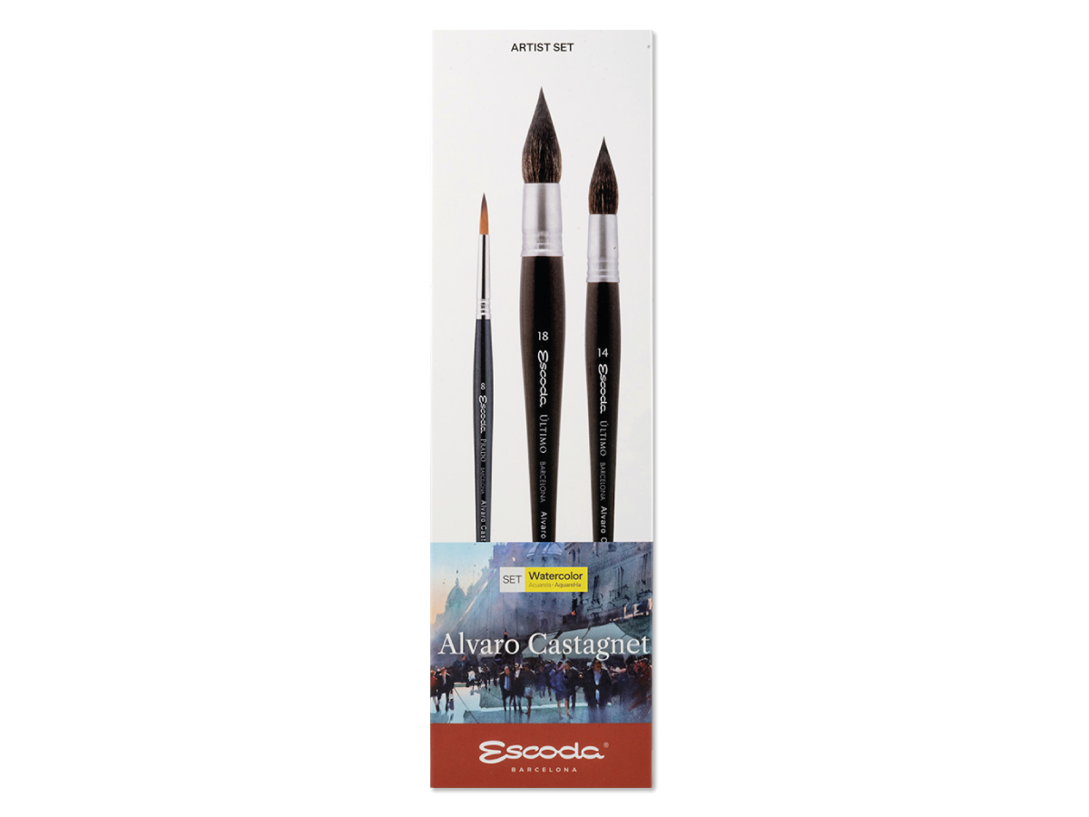 ESCODA 8601-2 ALVARO CASTAGNET 2 PINSEL SET 3X 1