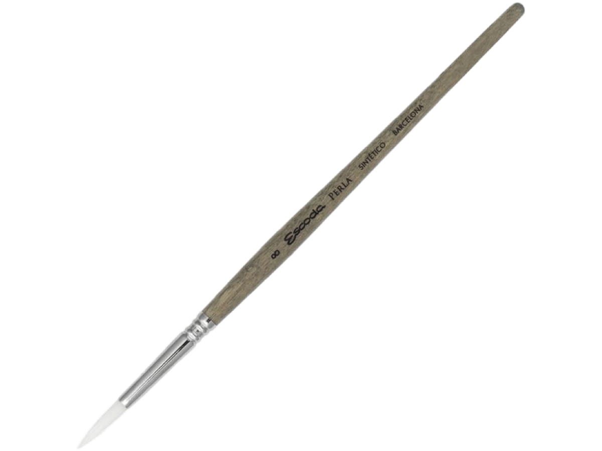 ESCODA PERLA PINSEL WEIß FILAMENT 1430 RUND NR. 8 1