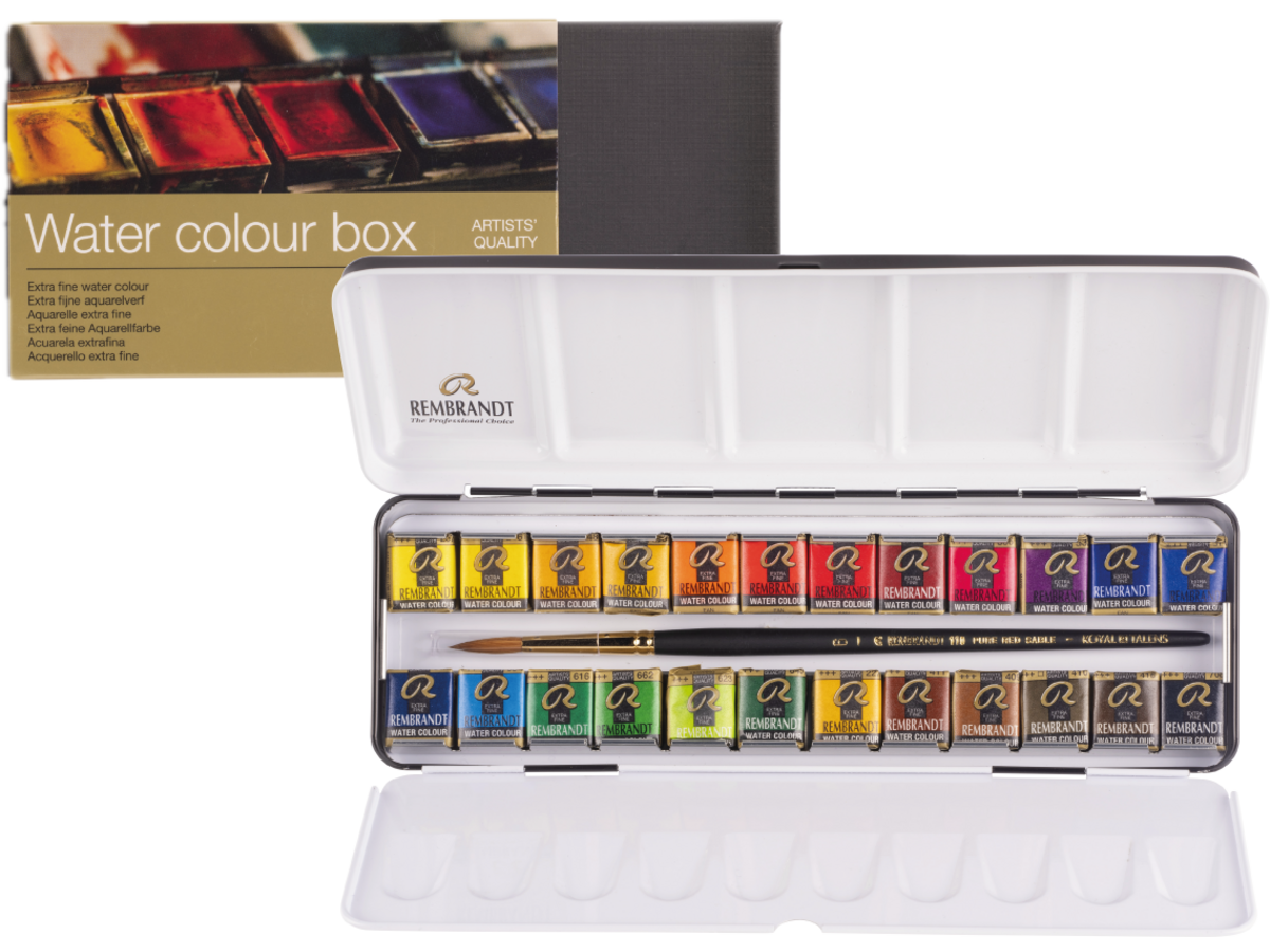 TALENS REMBRANDT AQUARELLFARBEN SET 24 X 1/2 NAPF 1
