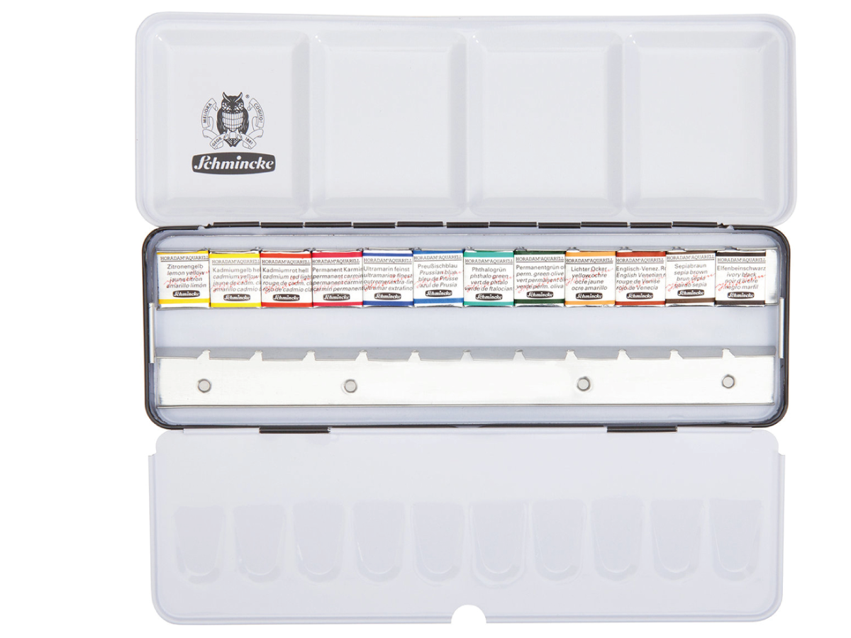 SCHMINCKE HORADAM AQUARELL MALKASTEN 12X1/2 NAPF 1