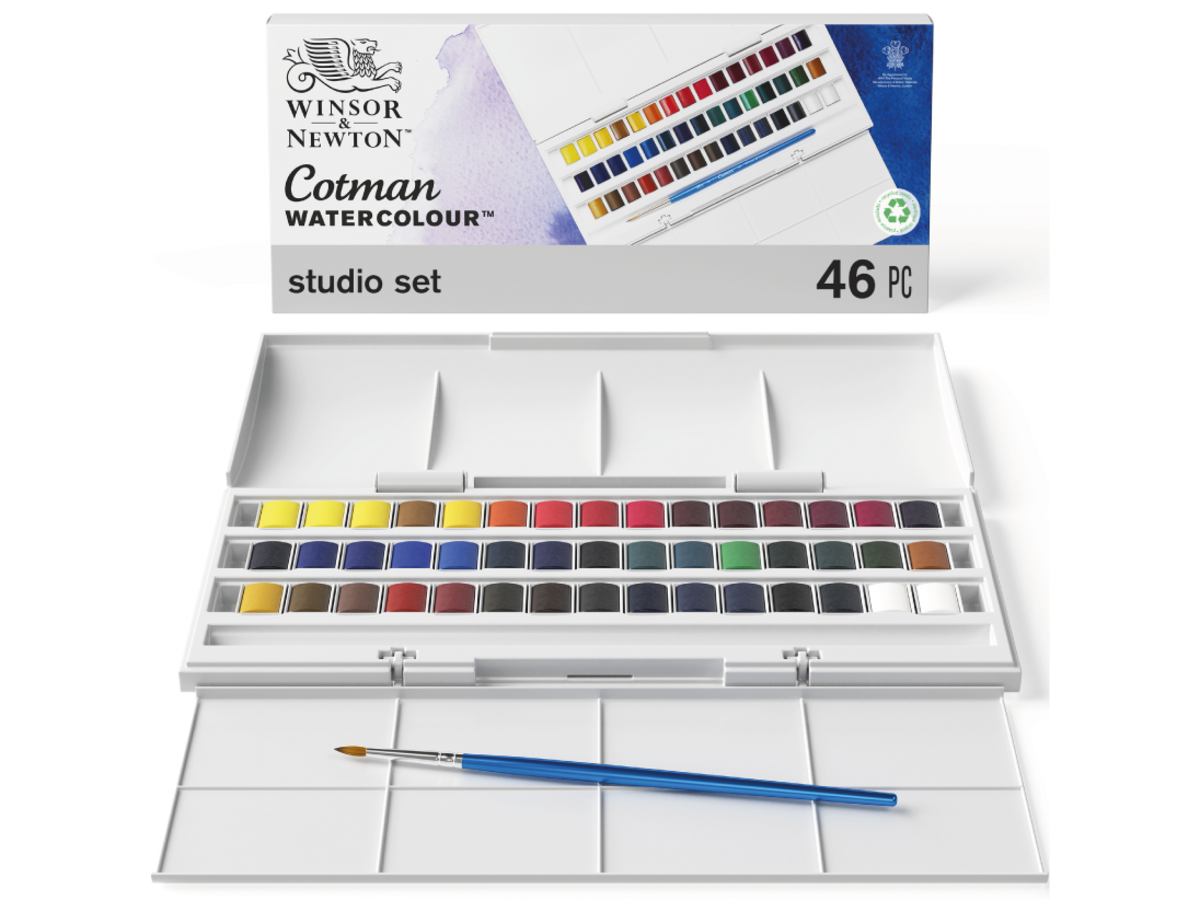 WINSOR & NEWTON COTMAN DE LUXE STUDIO AQUARELLSET  45X1/2 NAPF 1