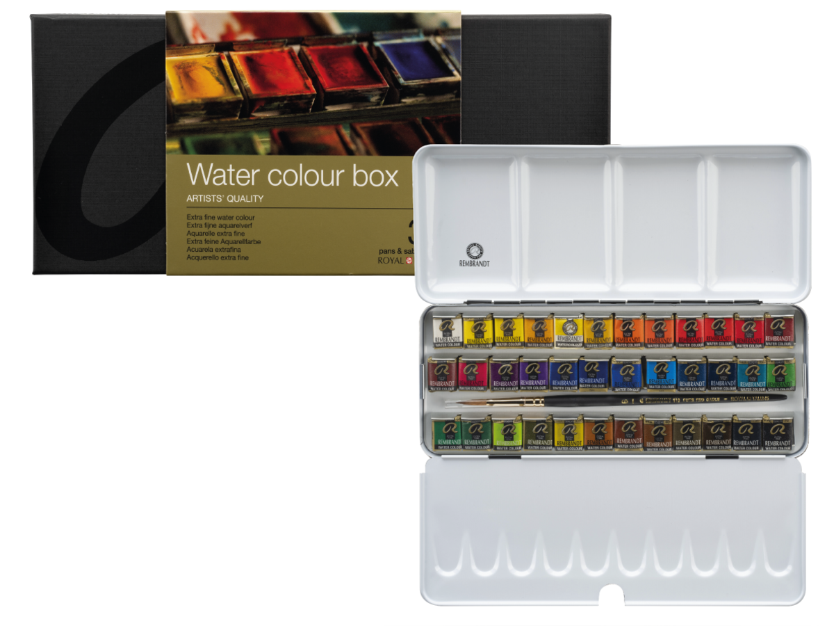 TALENS REMBRANDT AQUARELLFARBEN SET 36 X 1/2 NAPF 1
