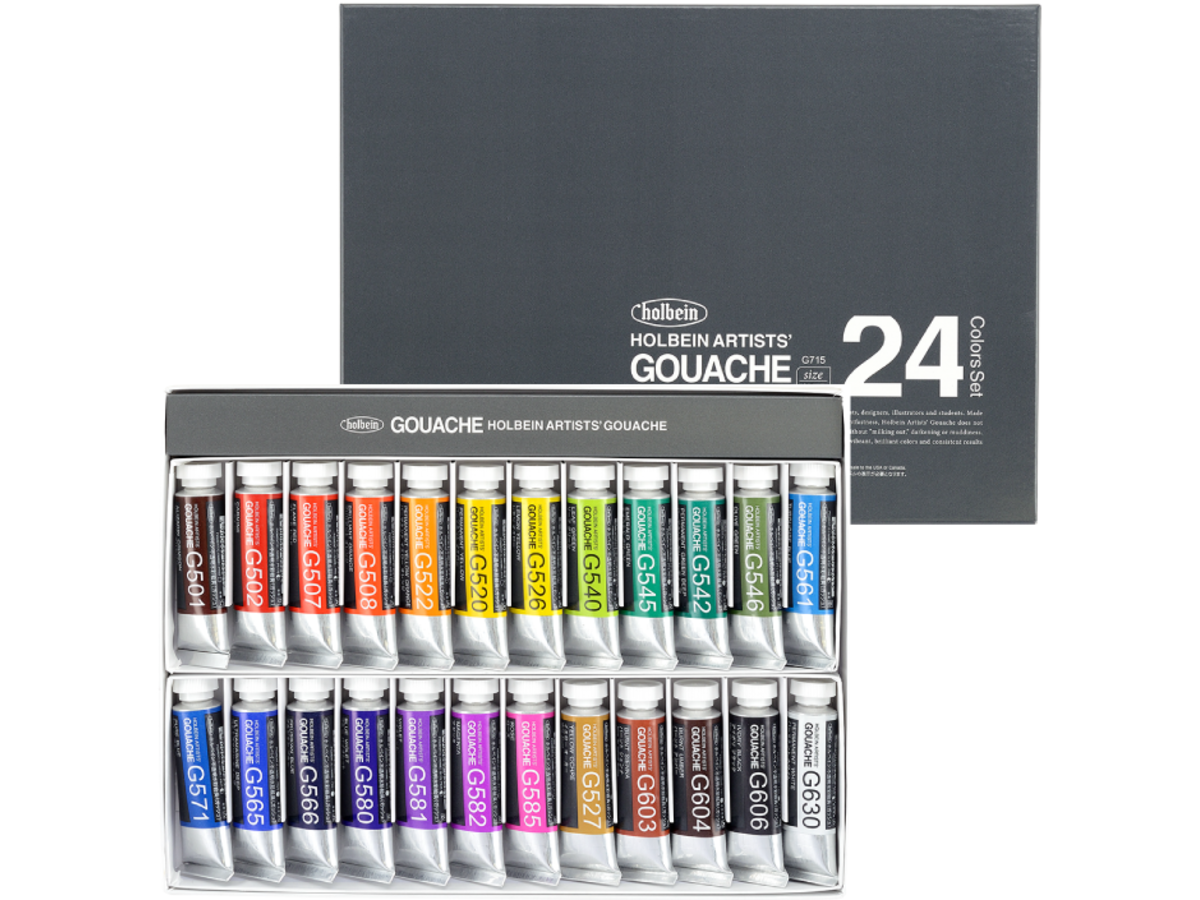 HOLBEIN ARTISTS' GOUACHE G715 15ML SET 24X 1
