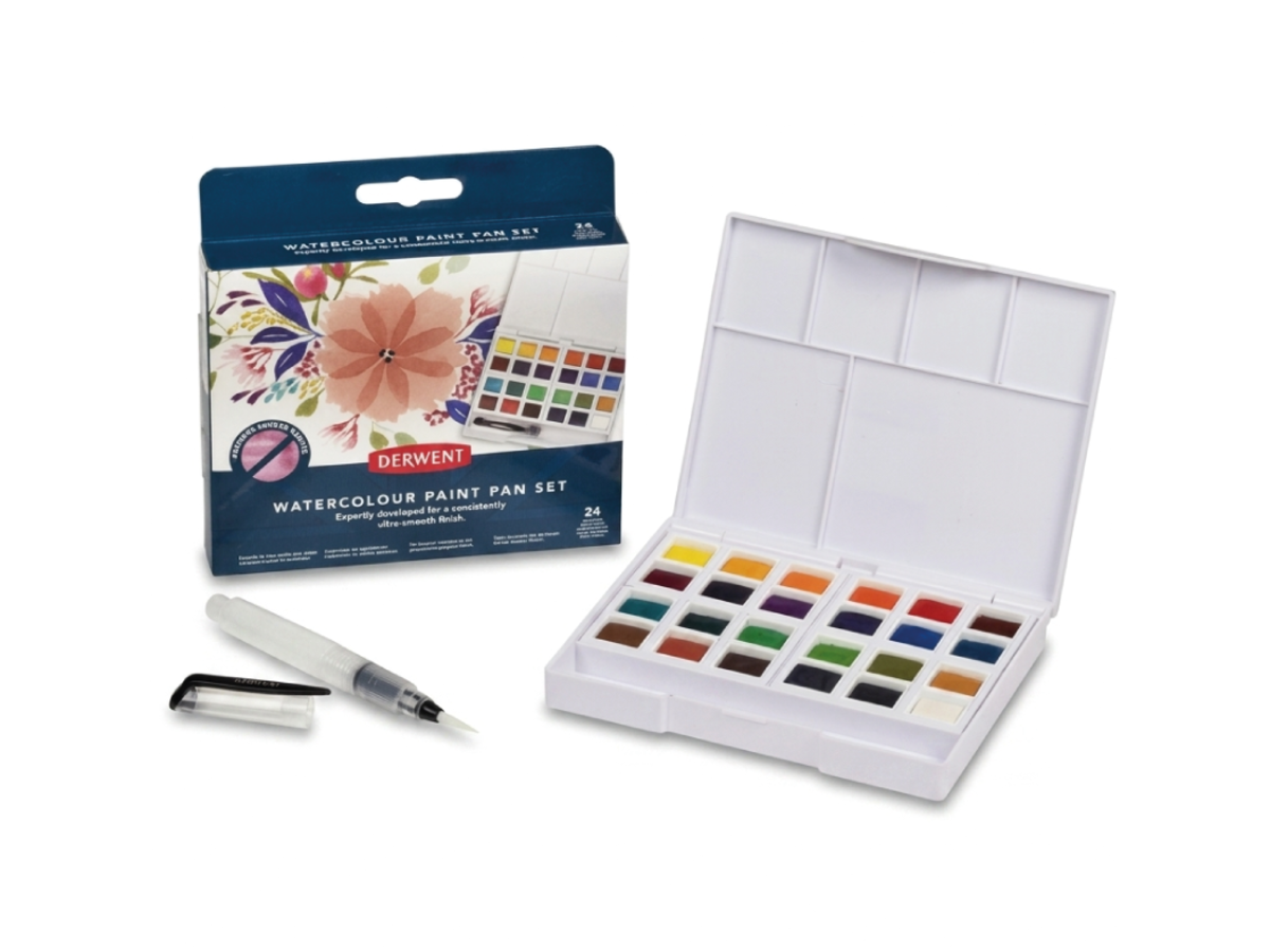 DERWENT AQUARELVERF SET WATERCOLOUR 24X NAP 1