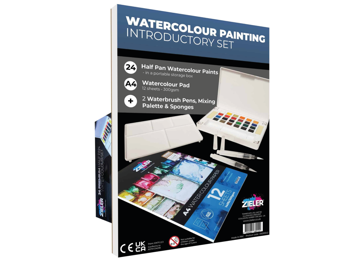 ZIELER WATERCOLOUR SET PAINTING INTRODUCTORY 30X 1
