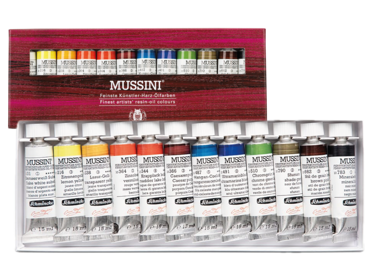 SCHMINCKE MUSSINI ÖLFARBEN SET 12X 15ML 1