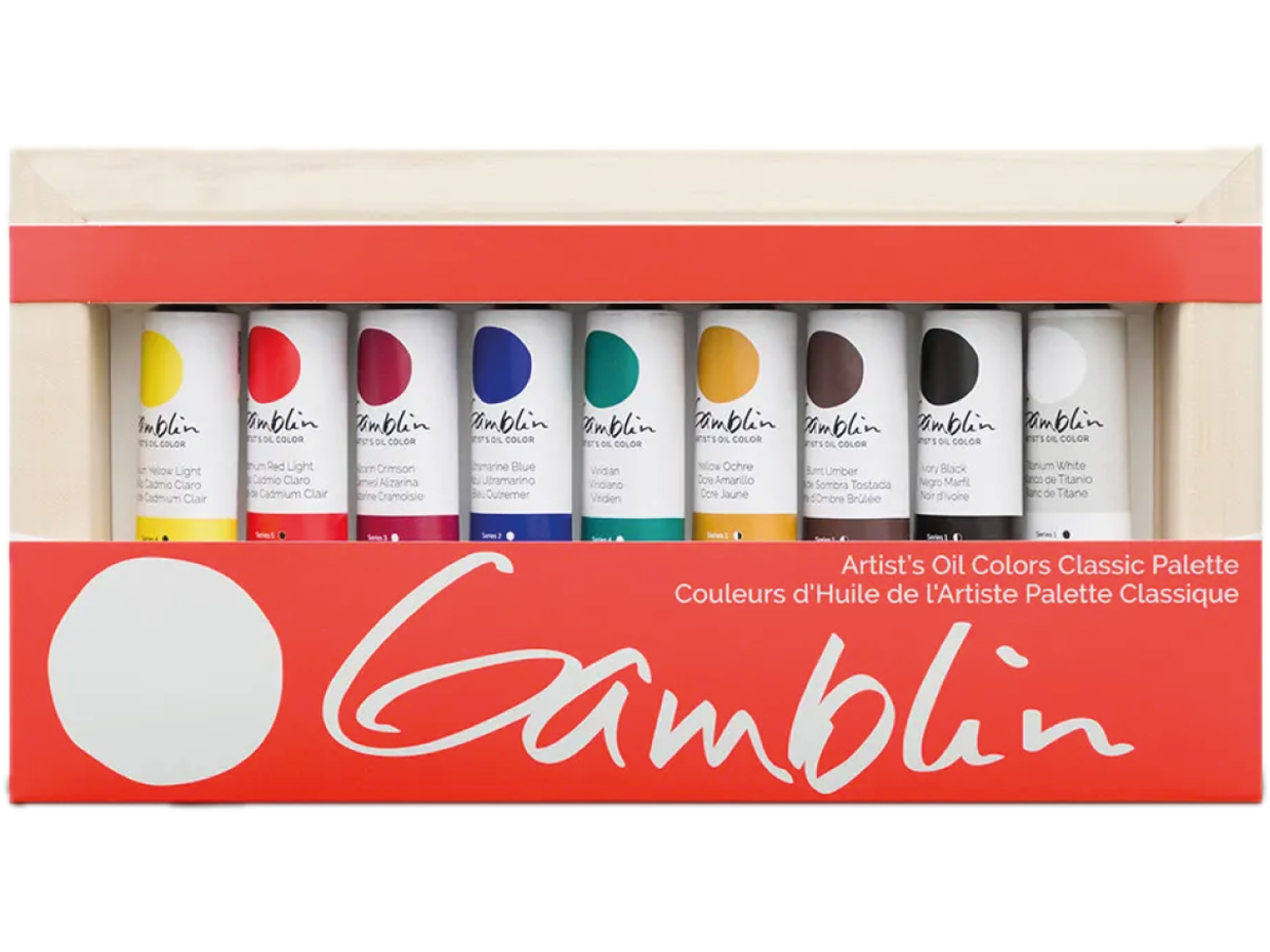 GAMBLIN ARTIST OLIEVERF SET CLASSIC PALETTE 37ML 9X 1