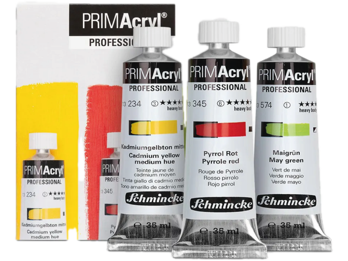SCHMINCKE PRIMACRYL SET STARTER 35ML NEW COLOURS 3X OP=OP 1