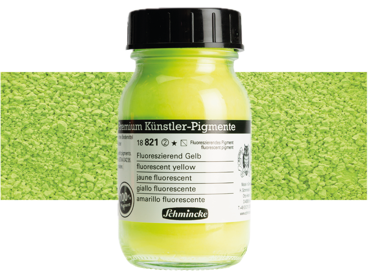 SCHMINCKE PIGMENT 821 FLUORESCENT YELLOW 100ML 1