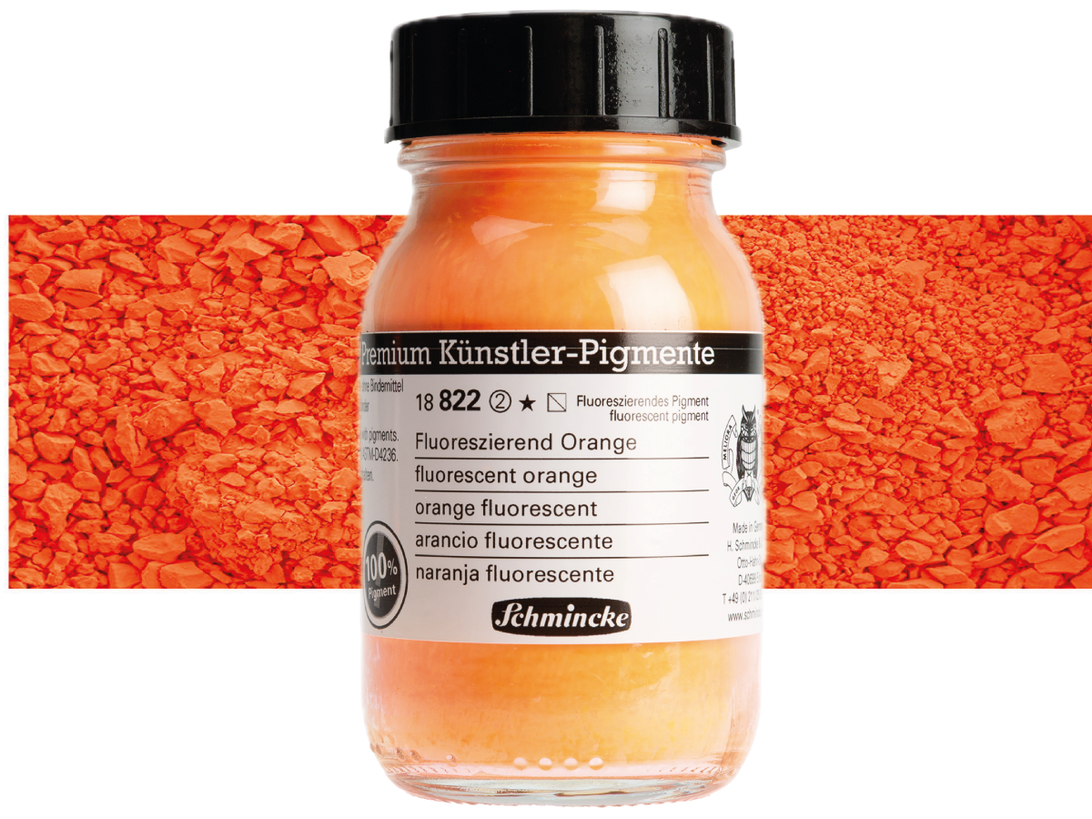 SCHMINCKE PIGMENT 822 FLUORESCENT ORANGE 100ML 1
